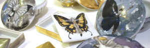 Galerie kunstunderos, Sommersalon, Lovelies Butterflies, Janett Noack, Porzellanmalerei